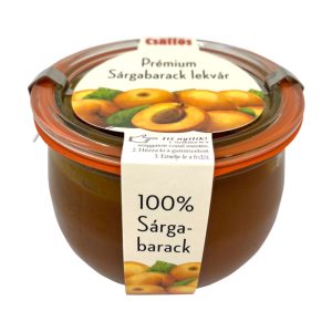 Prémium (100%-os) sárgabaracklekvár, Csattos, 500g