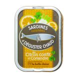 Szardínia sóban konfitált citrommal és korianderrel párolva (melegen fogyasztandó), la belle-iloise, 115g