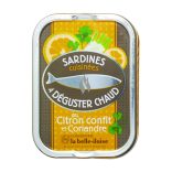 Szardínia sóban konfitált citrommal és korianderrel párolva (melegen fogyasztandó), la belle-iloise, 115g