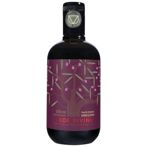 Korai szüretelésű extraszűz olívaolaj, Arbequina fajta, Verde Divino, 500ml