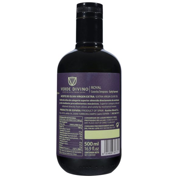 Korai szüretelésű extraszűz olívaolaj, Royal fajta, Verde Divino, 500ml