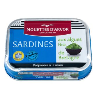 Szardínia bio tengeri algával, Mouettes d'Arvor, 115g