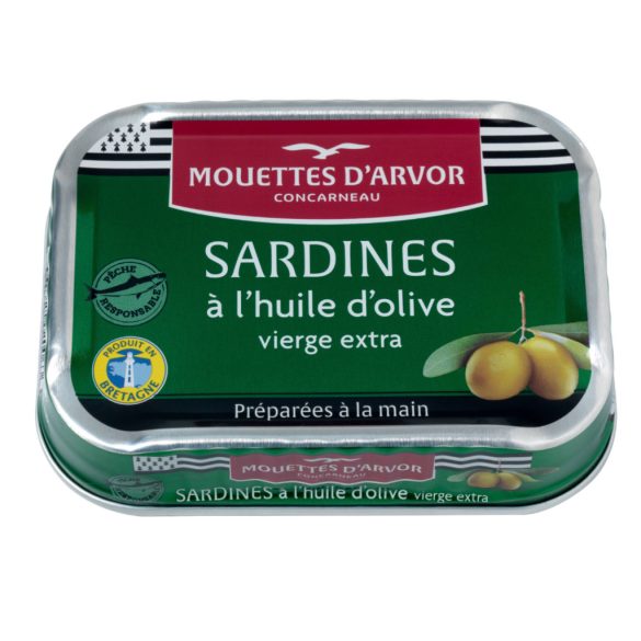 Szardínia extraszűz olívaolajban, Mouettes d'Arvor, 115g
