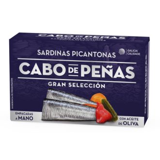  Galiciai prémium pikáns szardínia olívaolajban, Cabo de Peñas, 120g