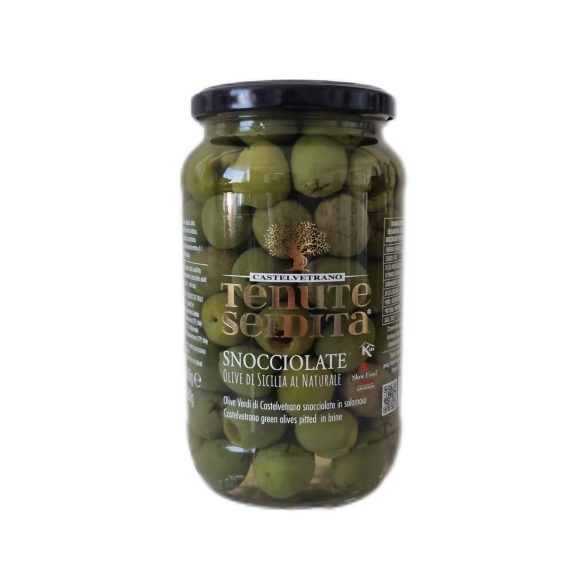 Szicíliai zöld Nocellara olívabogyó, magozott, Tenute Seidita, 280g