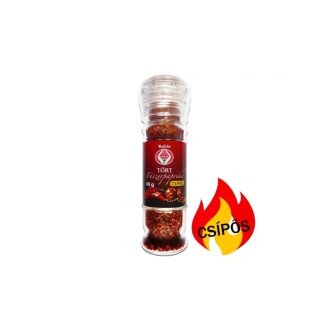   Őrlőfejes tört hazai csípős fűszerpaprika, Rubin fűszerpaprika, 40g