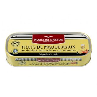   Fűszeres makréla filé Muscadet borban, Mouettes d'Arvor, 176g