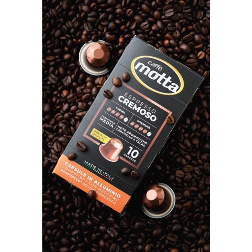 Dél-olasz krémes espresso, Nespresso-kompatibilis alumínium kávékapszula, Caffè Motta, 10db, 55 g