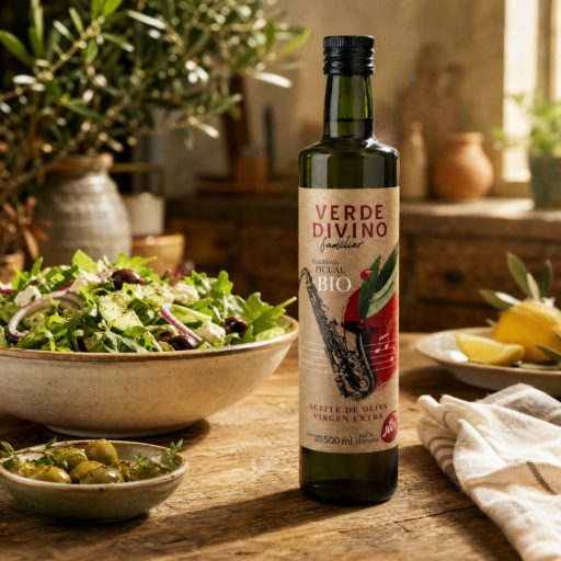 Spanyol extraszűz olívaolaj, bio Picual olívabogyóból, Verde Divino, 500ml