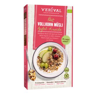   Tiroli bio almás-meggyes teljes kiőrlésű müzli, Verival, 300g