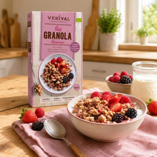 Tiroli bio bogyós gyümölcsös granola, Verival, 375g