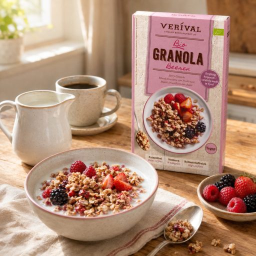 Tiroli bio bogyós gyümölcsös granola, Verival, 375g