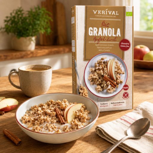 Tiroli bio almás-fahéjas granola, Verival, 325g