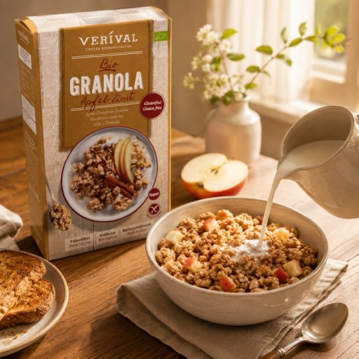Tiroli bio almás-fahéjas granola, Verival, 325g