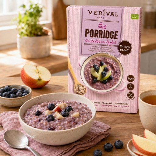 Tiroli bio áfonyás-almás zabkása, Verival, 350g