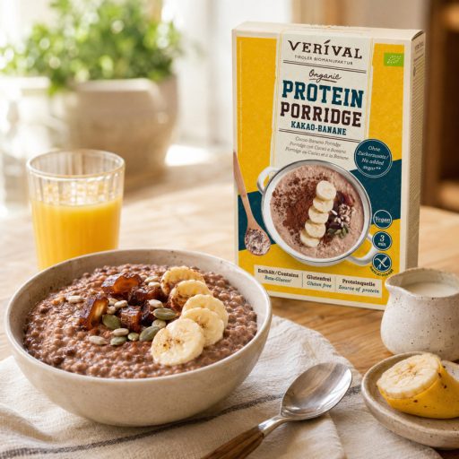 Tiroli bio kakaós-banános protein zabkása, Verival, 350g