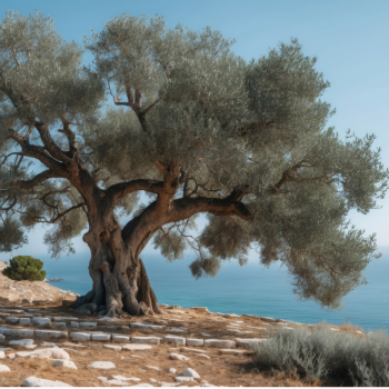 Rodoszi ajándékcsomag, olajfa mediterrán tájban