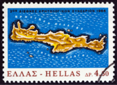 Kréta térkép bélyeg