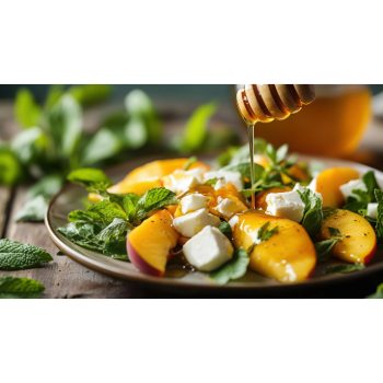 Bio virágméz salátába felhasználva