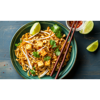 Pad Thai tészta chilis földimogyoróval