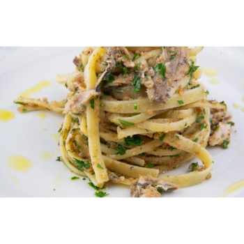Linguini tészta citromos szardíniával