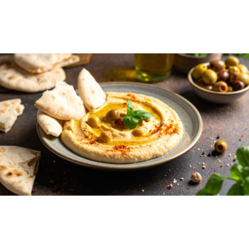 Hummusz mártogatós csípős füstölt paprika ízesítéssel