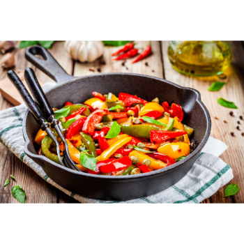 Grillezett zöldségek csípős magyar fűszerpaprika magolajjal