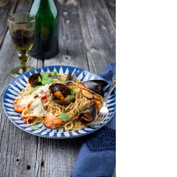 Fekete kagyló spagetti