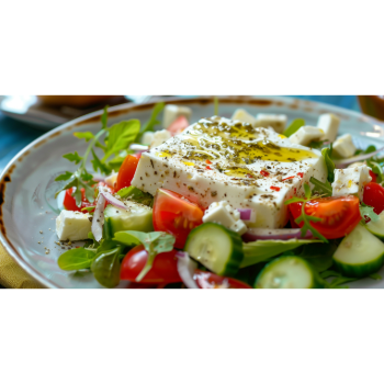 Feta sajt görög salátában