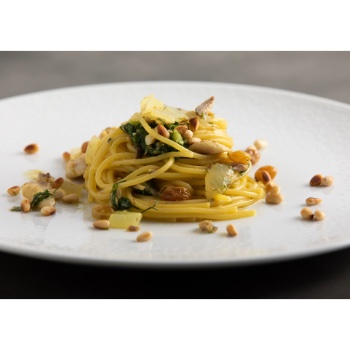 Fokhagymás szardínia spagetti