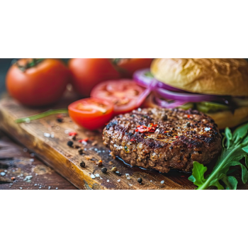 Házi készítésű hamburger fűszerekkel kiegészítve