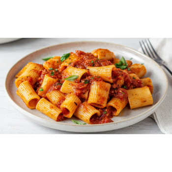 Rigatoni tészta paradicsomos-pestós szardíniával