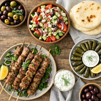 Görög souvlaki nyárs Rodian fűszerkeverékkel elkészítve