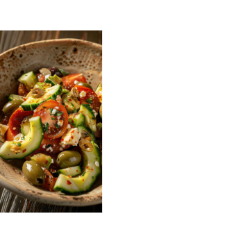 Csípős tört paprika salátán