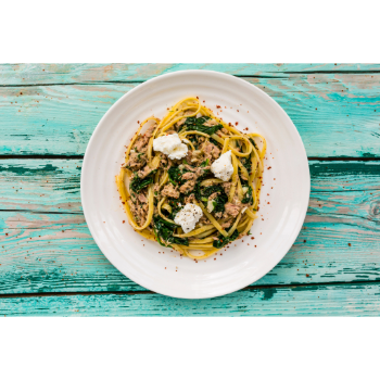 Vörös tonhal spenótós-ricottás tésztával